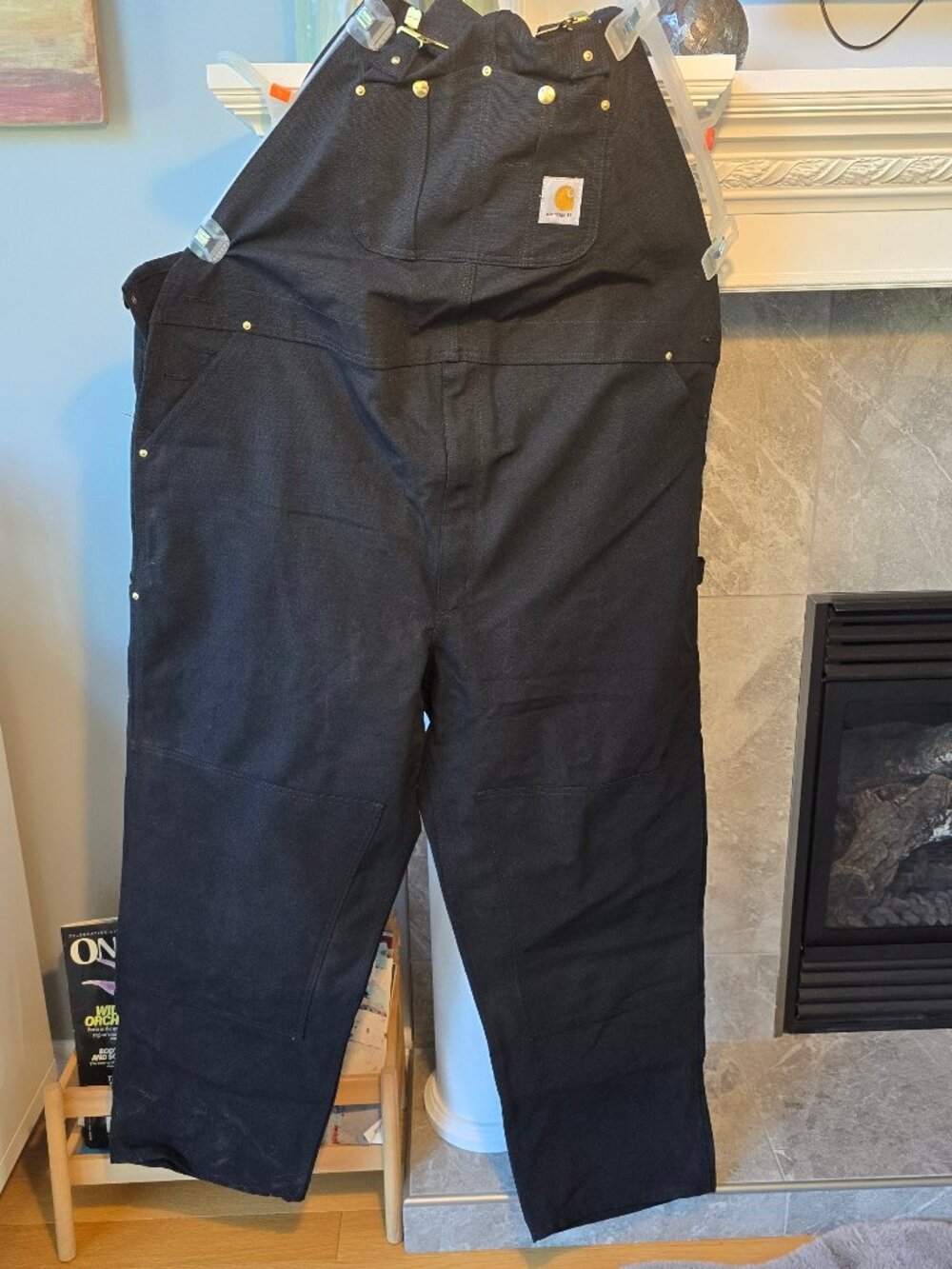 NWT Carhartt R01 BLK Unlined Duck Bib Overalls – Size 62x32 Black Heavyweight